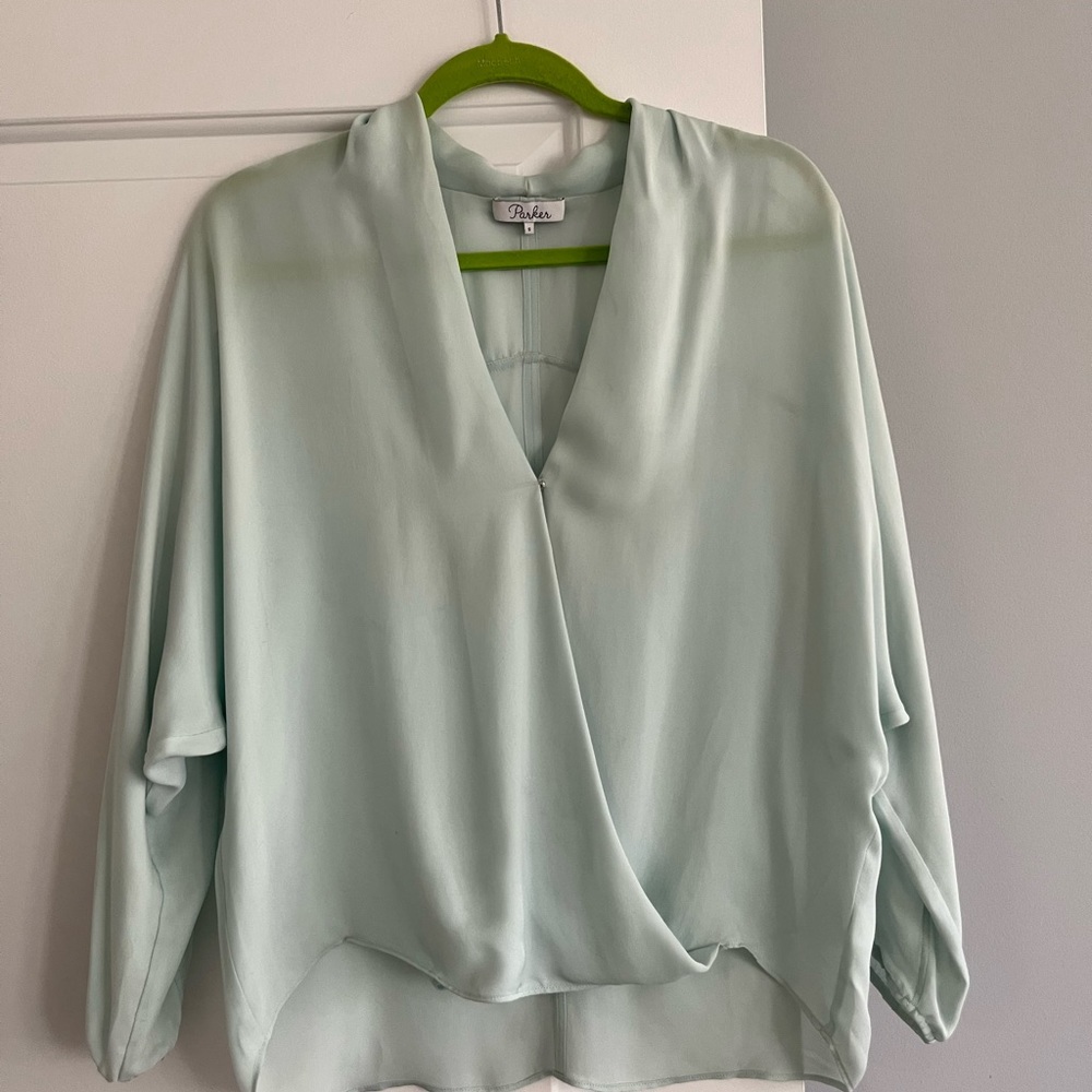 Parker pale green blouse